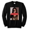 Peek A Boo Joy Red Velvet Crewneck Sweatshirt