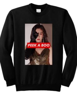 Peek A Boo Joy Red Velvet Crewneck Sweatshirt