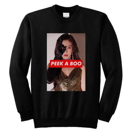 Peek A Boo Joy Red Velvet Crewneck Sweatshirt