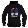 Save The Koalas Australia Flag Vintage Hoodie