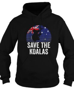 Save The Koalas Australia Flag Vintage Hoodie