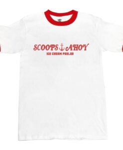 Scoops Ahoy Logo Ringer T shirt