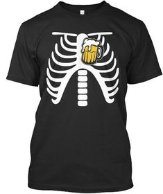 Skeleton And Beer Graphic T Shirt