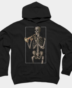 Skeleton with a trumpet Hoodie