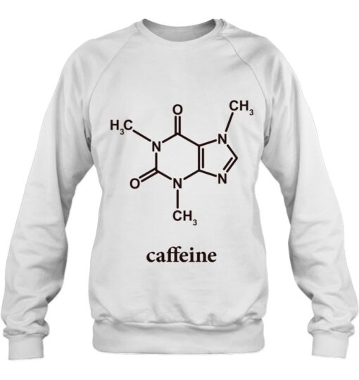 caffeine molecule sweatshirt grey
