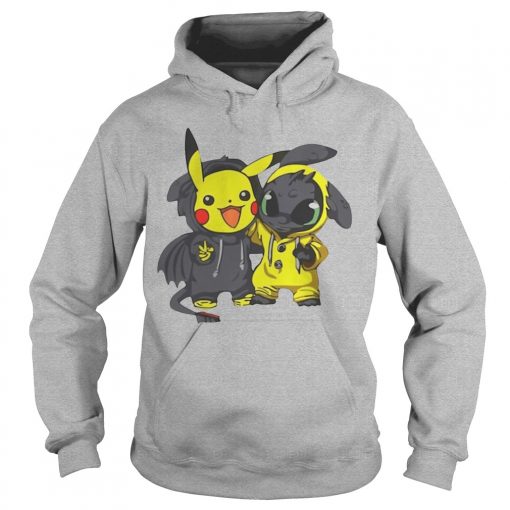 Baby Pikachu And Toothless Hoodie