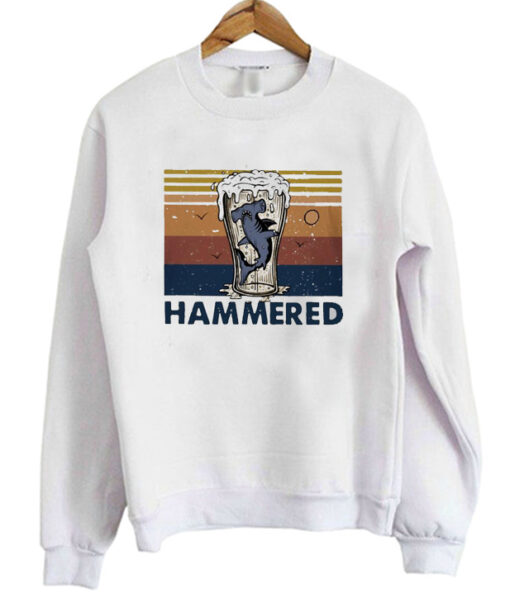 Beer and Hammerhead Shark sweatshirt