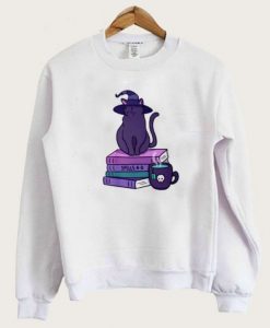 Cat Witch Halloween sweatshirt
