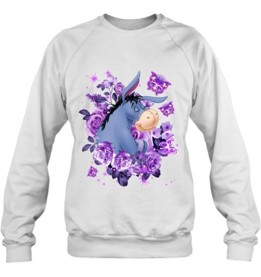 Eeyore With Purple Flower Sweatshirt