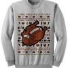 Football Chicken Meat Ugly Christmas Sweatshirt