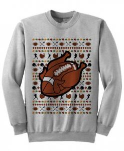 Football Chicken Meat Ugly Christmas Sweatshirt