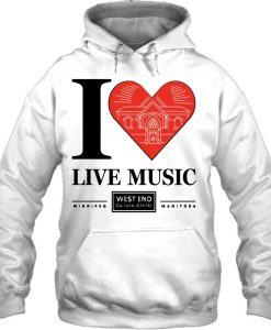 I Love Live Music Graphic Hoodie
