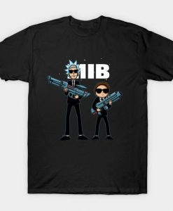 Rick and Morty Men in Black T Shirt