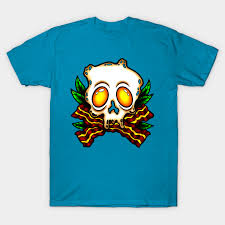 Bacon And Eggs Pirate Skull T Shirt