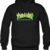 Thrasher Green Flame hoodie