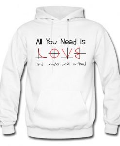 All You Need Is Love Math Symbol Hoodie