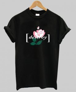 Destroy Flower Graphic T Shirt