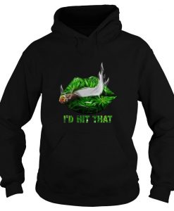 Lips Weed I'd Hit That Hoodie