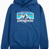 Patagonia Logo Hoodie blue