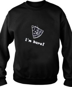 I Am Here Pizza Couple Sweater
