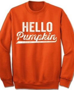 hello pumpkin crewneck sweater