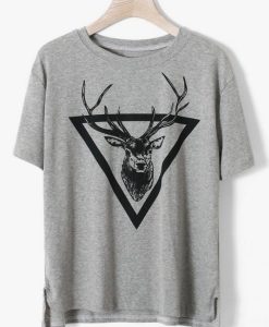 Deer and Triangle T Shirt