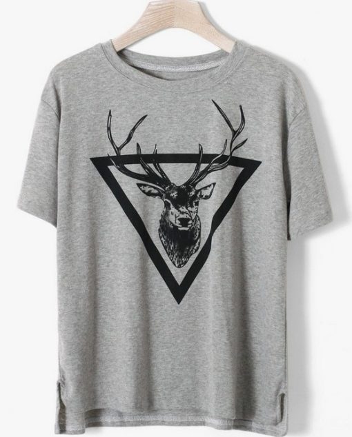 Deer and Triangle T Shirt
