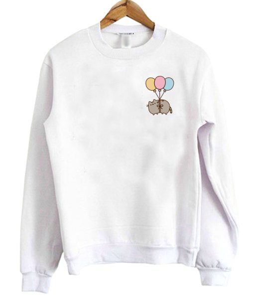 Pusheen with balloons Sweatshirt