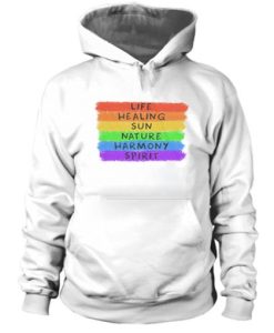 Rainbow Life Healing Sun Nature Harmony Spirit Hoodie