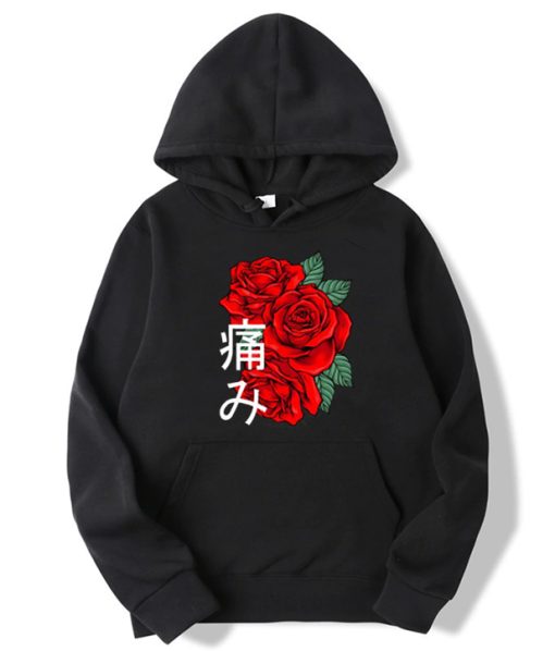 Japanese Aesthetic Rose Hoodie