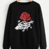 Skeleton X Rose Sweatshirt