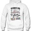 December Girl With Tattoos Pretty Eyes Hoodie