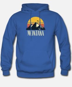 Montana Mountain Sunset Hoodie Pullover