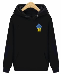 I Stand With Ukraine Pocket Print Hoodie