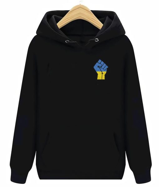 I Stand With Ukraine Pocket Print Hoodie