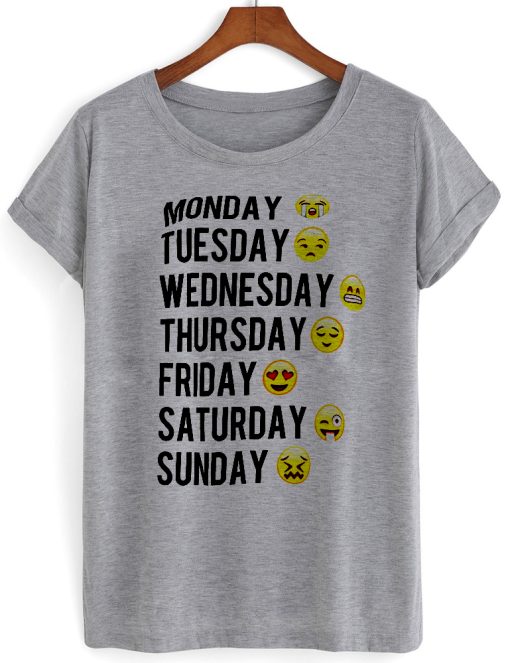 Monday Tuesday Wednesday T shirt