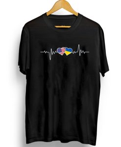 Ukrainian USA Heartbeat Support Ukraine T Shirt