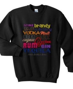 Alcohol crewneck Sweatshirt