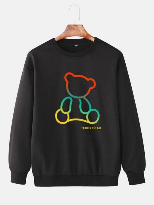 Teddy Bear Print Sweatshirt