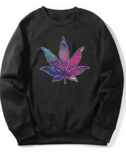 Galaxy Weed Leaf Unisex Sweatshirt