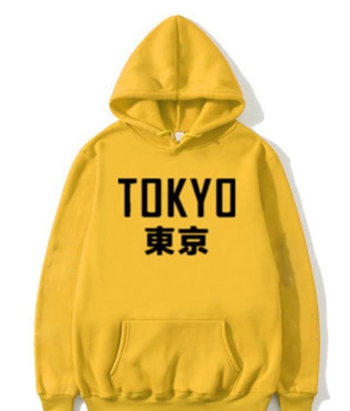 Tokyo Japanese Letter Print Hoodie