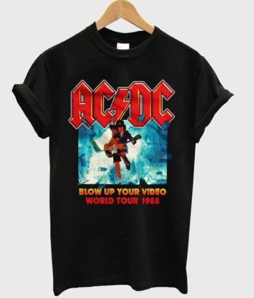 ACDC Blow Up Your Video World Tour 1988 T-shirt