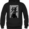 doberman and gun hoodie