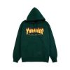 Forest Green Thrasher Flame Logo Hoodie