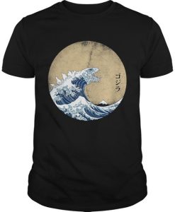 The great wave off Kanagawa Godzilla Tee