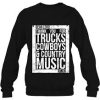 Trucks Cowboys And Country Music Sweater