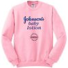 johnson baby lotion sweatshirt