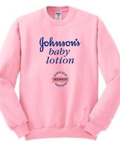 johnson baby lotion sweatshirt