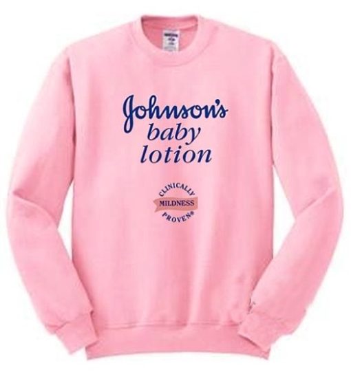 johnson baby lotion sweatshirt