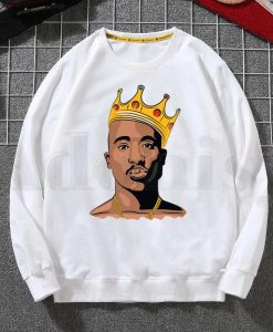 tupac crown sweatshirt